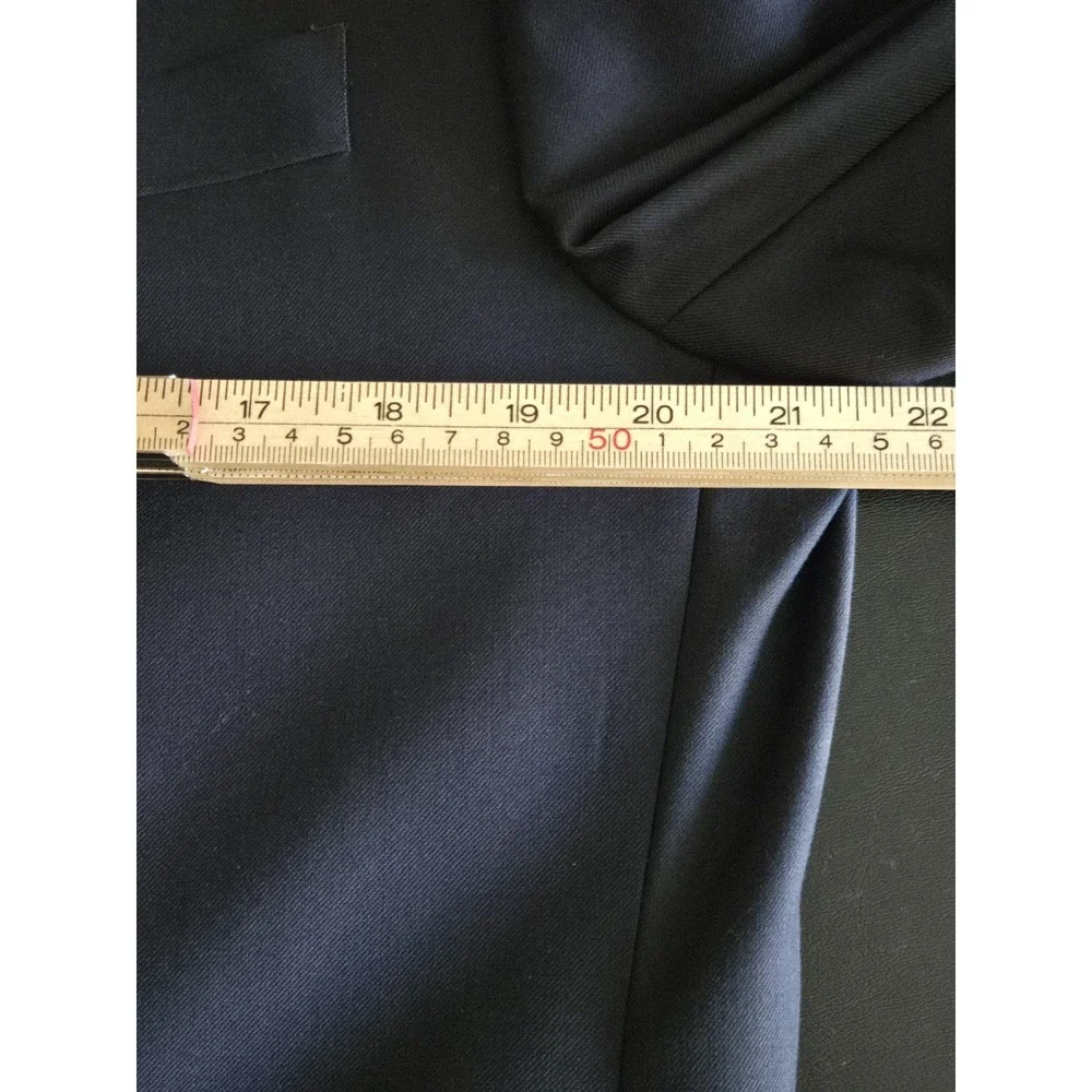 Lauren Ralph Lauren Blazer‎ Mens 42L Dark Navy Gold Polo Buttons Single Breasted